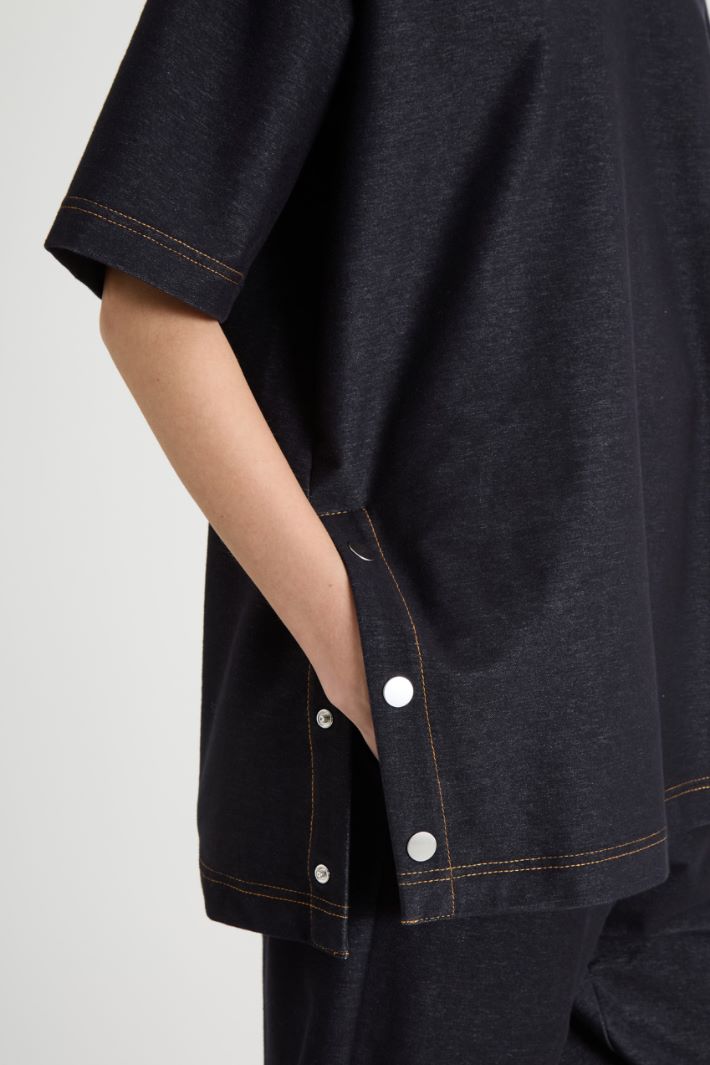 A-line denim-effect jersey T-shirt Intrend - 3