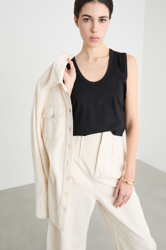 Cotton Jersey Top Intrend - 2