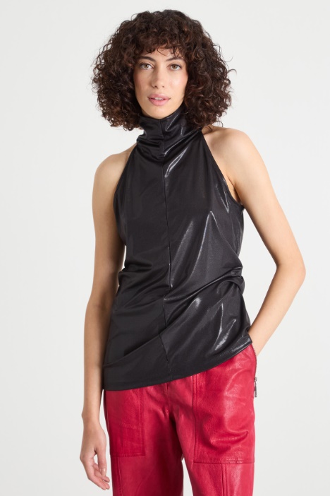 Laminated jersey top Intrend