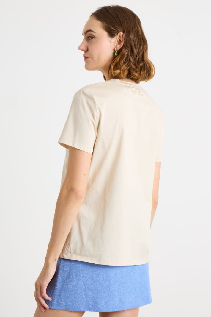 Jersey T-shirt with embroidery Intrend - 4