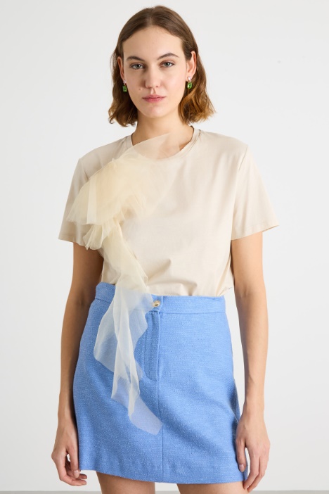 Jersey T-shirt with embroidery Intrend