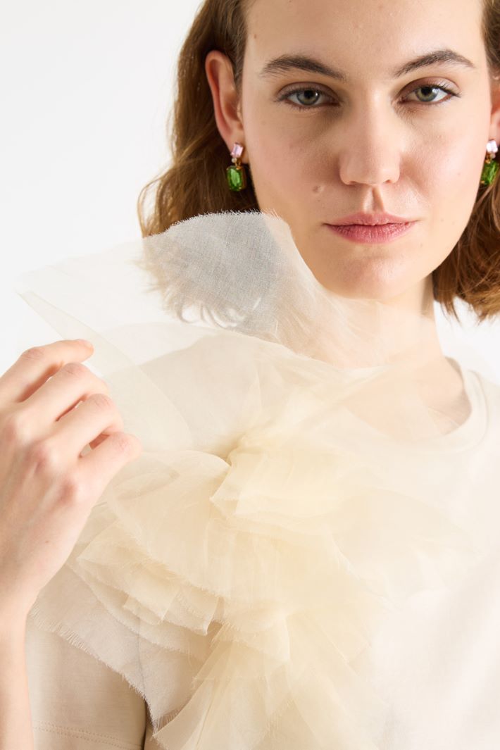 Jersey T-shirt with embroidery Intrend - 3