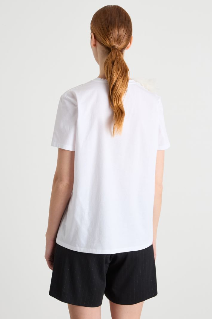 Jersey T-shirt with embroidery Intrend - 4