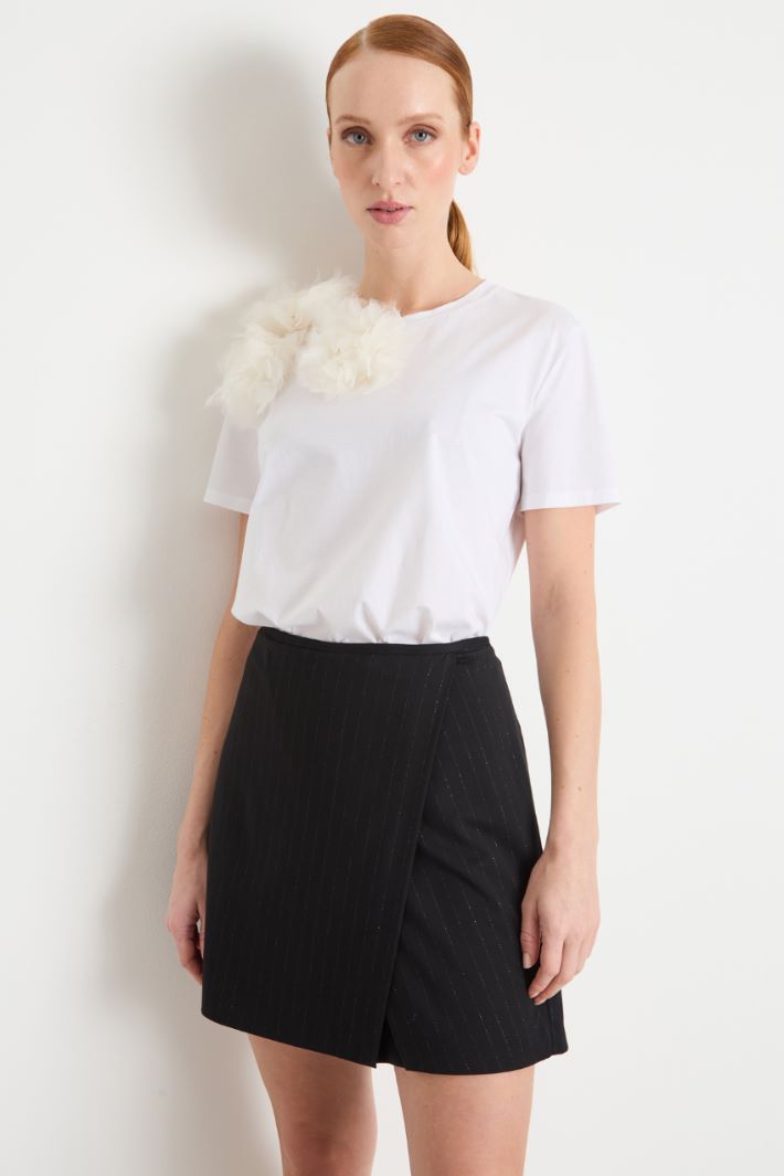 Jersey T-shirt with embroidery Intrend - 2