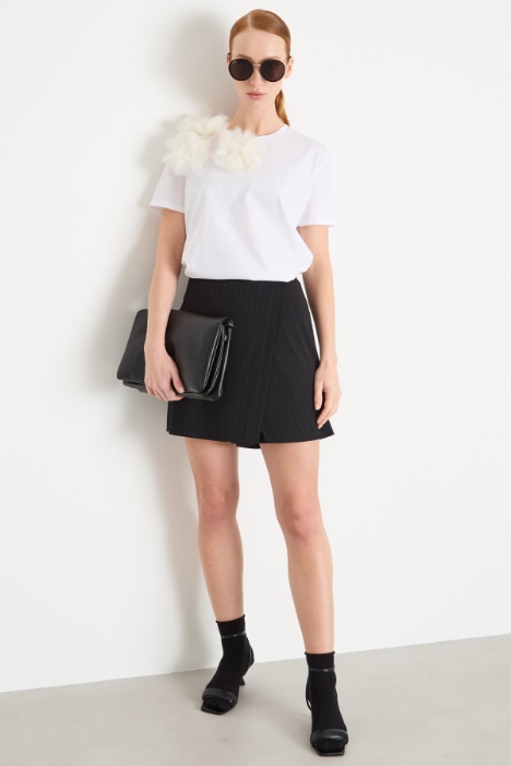 Jersey T-shirt with embroidery Intrend