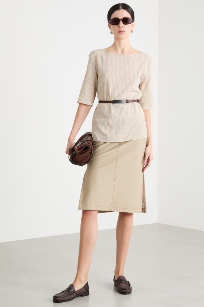 Plissé Jersey T-shirt Intrend