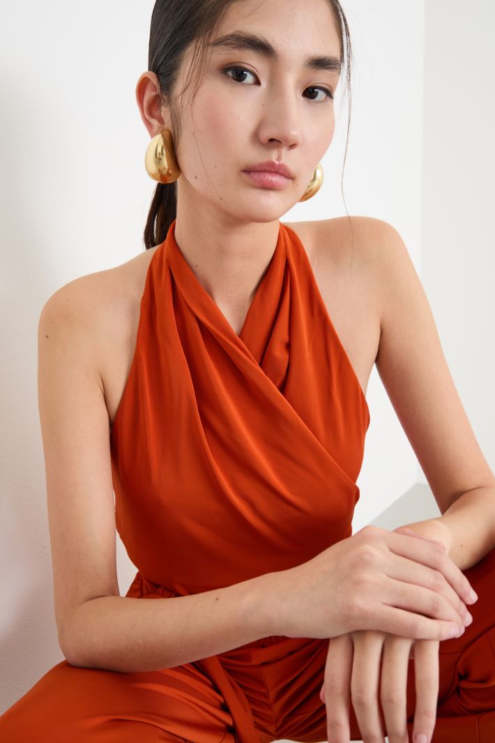 Crepe jersey wrap top Intrend - 3