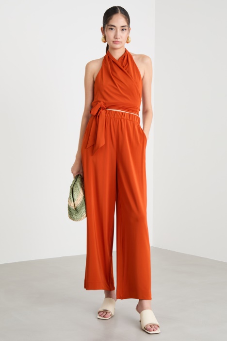 Crepe jersey wrap top Intrend