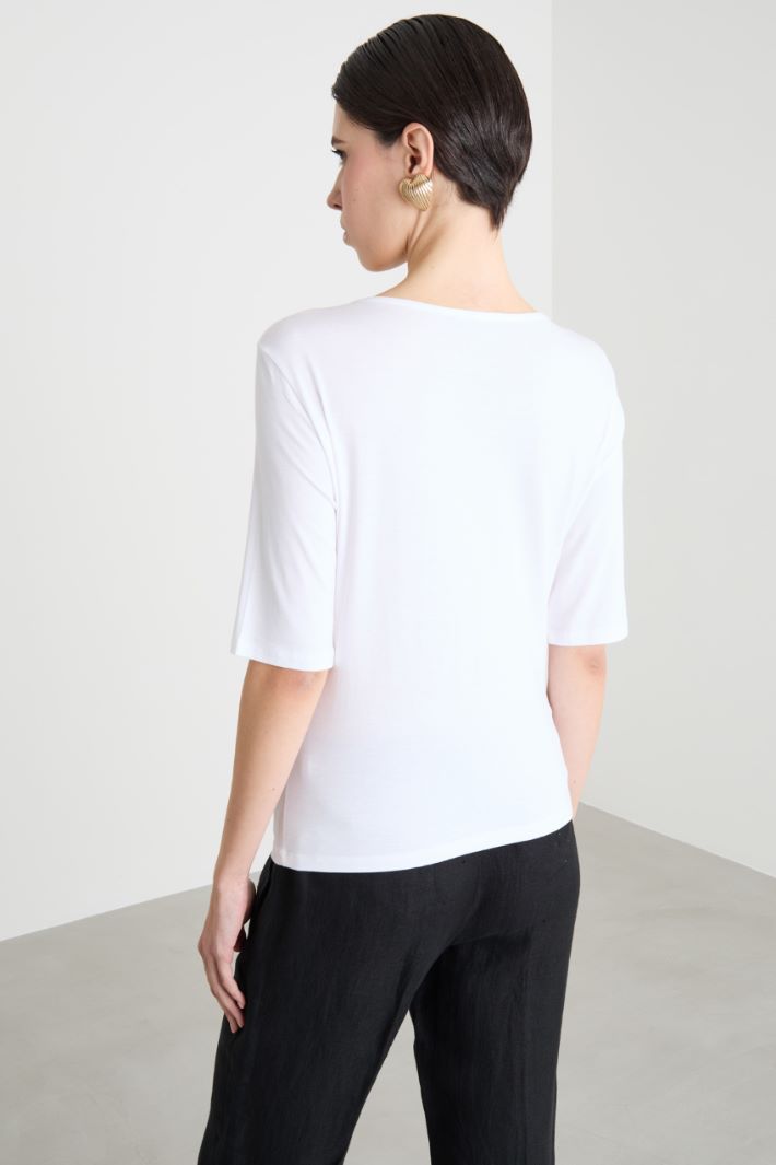 Fluid Draped T-shirt Intrend - 4