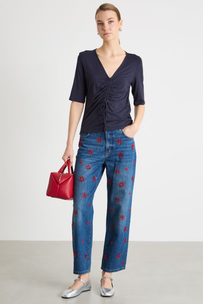 Fluid Draped T-shirt Intrend