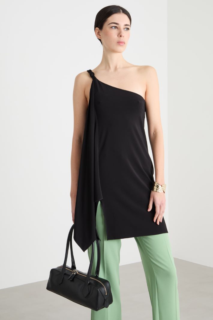 One-shoulder jersey top Intrend - 2