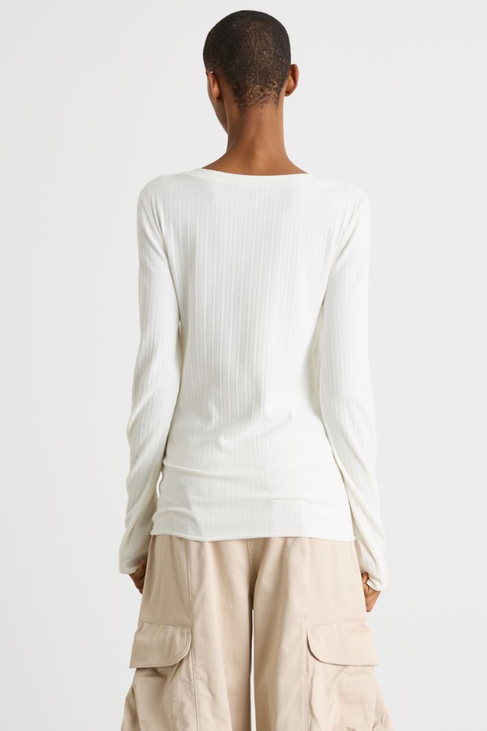 Ribbed Henley top Intrend - 4