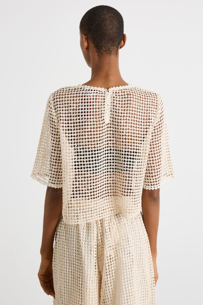 Macramé-effect jersey top Intrend - 4