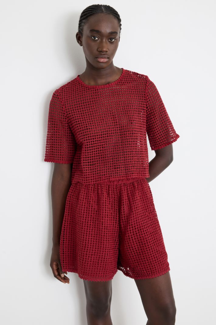 Macramé-effect jersey top Intrend - 2