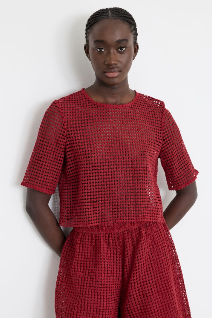 Macramé-effect jersey top Intrend - 3