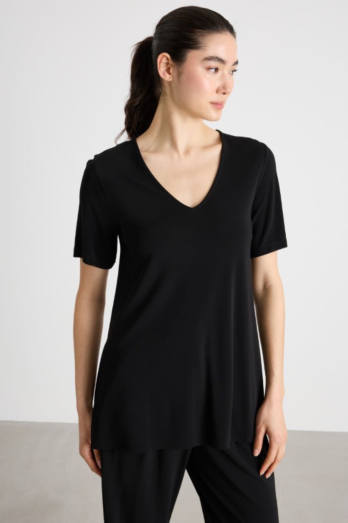 Camiseta larga de punto crepé Intrend - 2