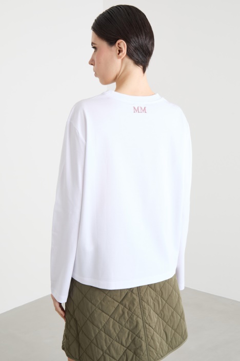 Camiseta con estampado y bordado