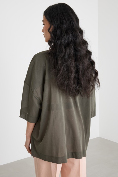 Blusa in jersey voile