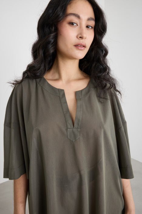 Blusa in jersey voile