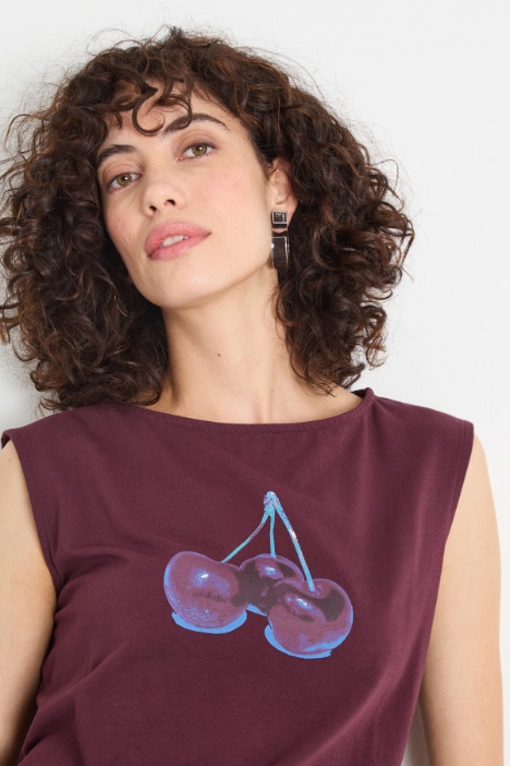 Top con estampado