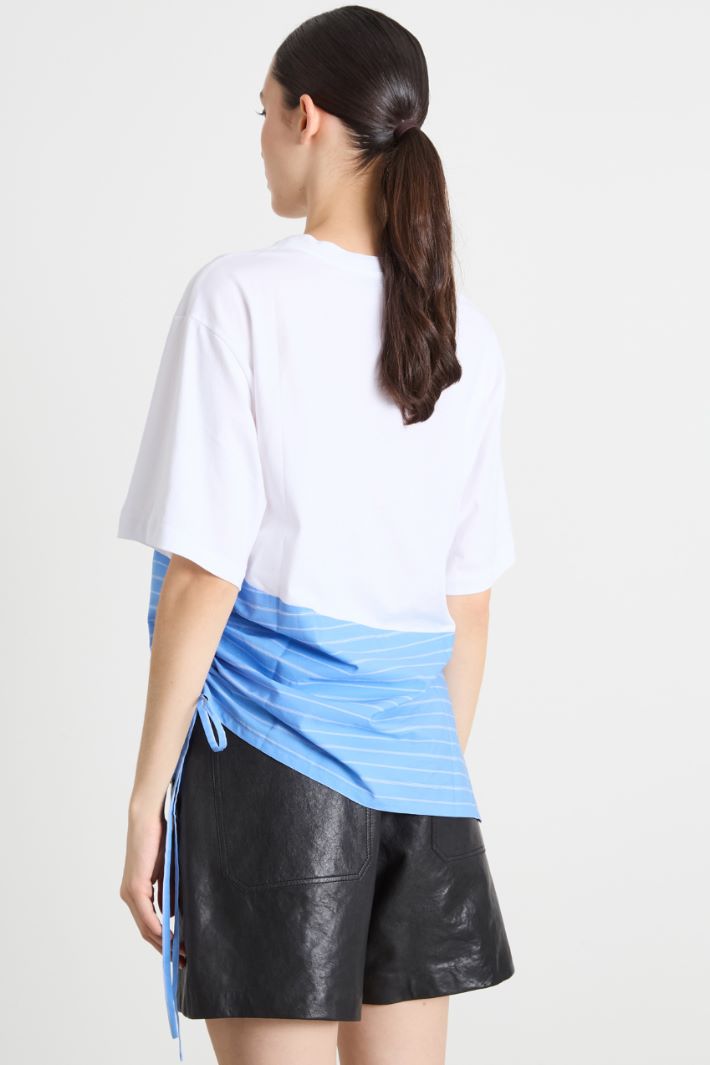 Drawstring-detail T-shirt Intrend - 4