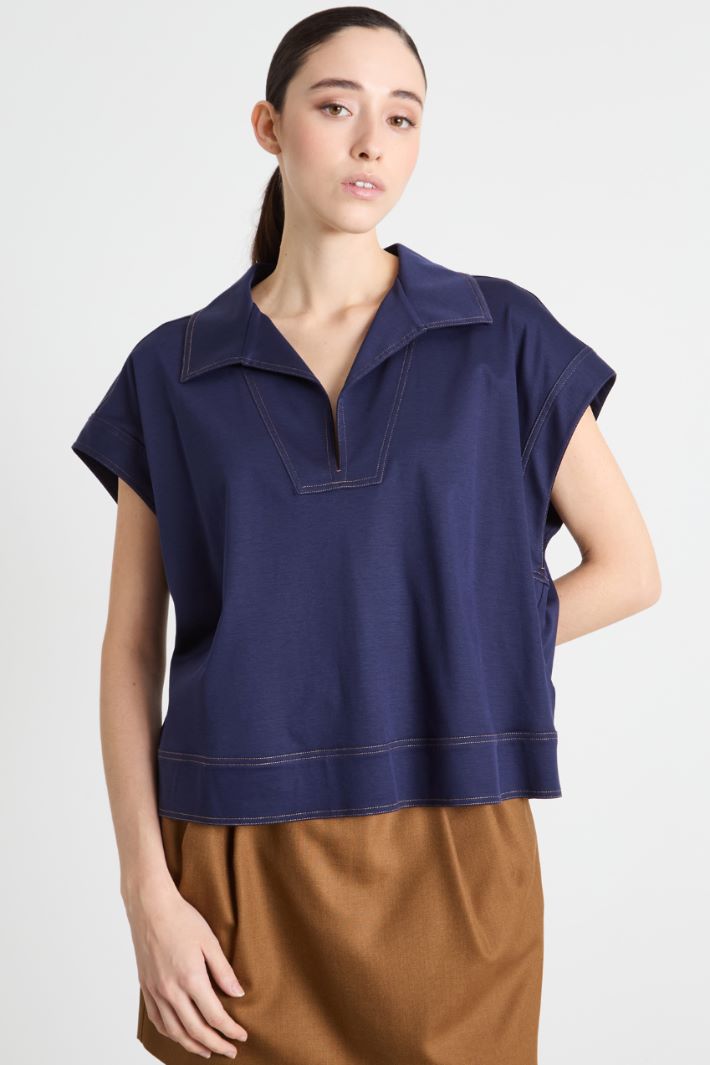 Polo oversize in jersey Intrend - 2