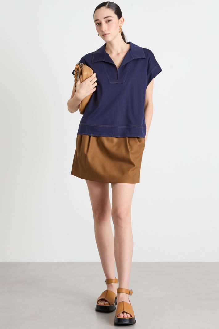 Polo oversize in jersey Intrend