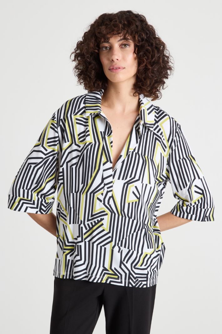 Polo in jersey stampato Intrend - 2