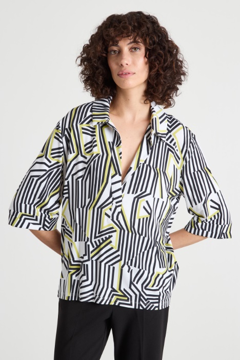 Polo in jersey stampato Intrend