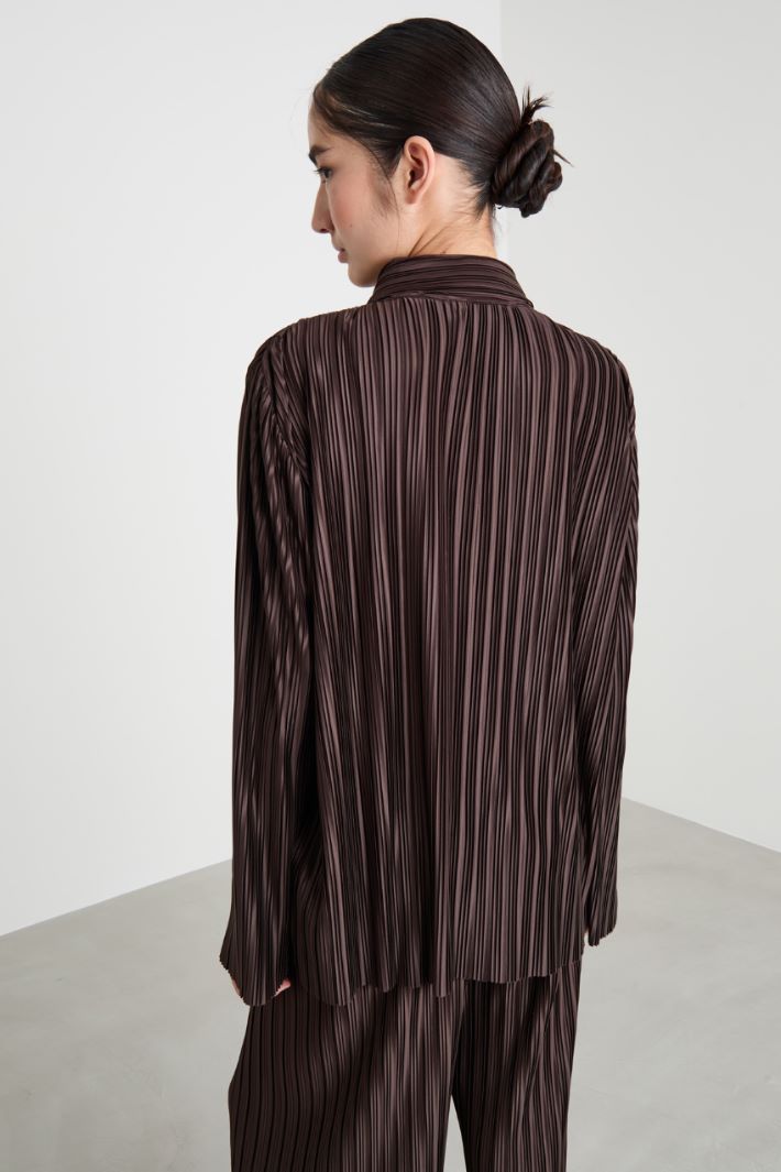 Blusa in jersey plissé Intrend - 4