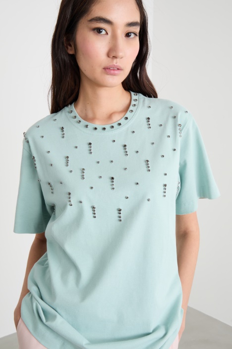 T-shirt con strass
