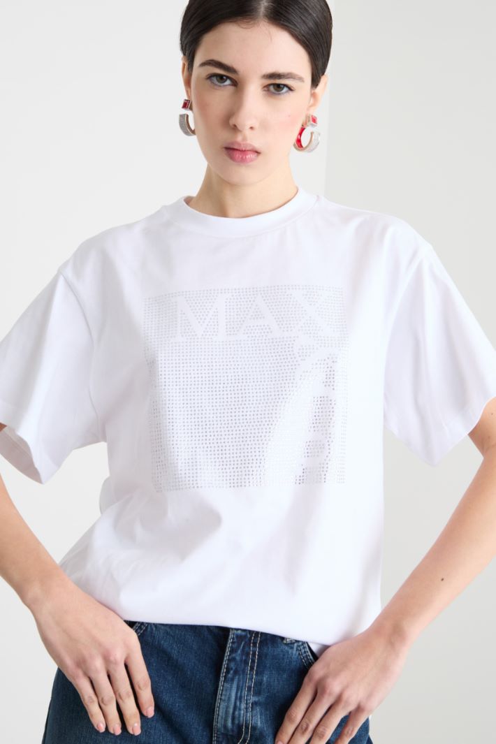 T-shirt con micro strass Intrend - 3