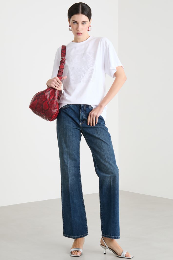 T-shirt con micro strass Intrend