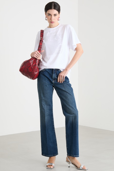 T-shirt con micro strass Intrend