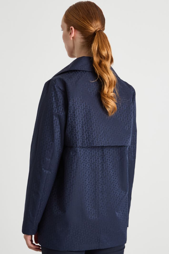Trench doppiopetto in tessuto tecnico jacquard Intrend - 4
