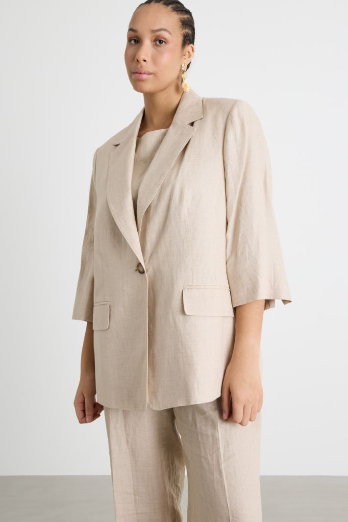 Blazer in tela con maniche a tre quarti Intrend - 2