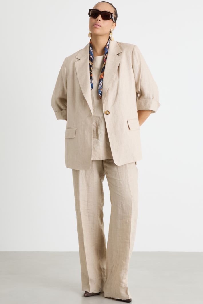 Blazer in tela con maniche a tre quarti Intrend