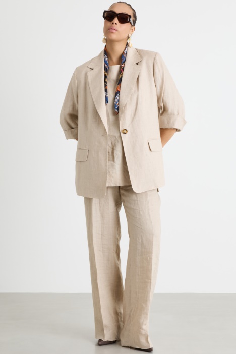 Blazer in tela con maniche a tre quarti Intrend