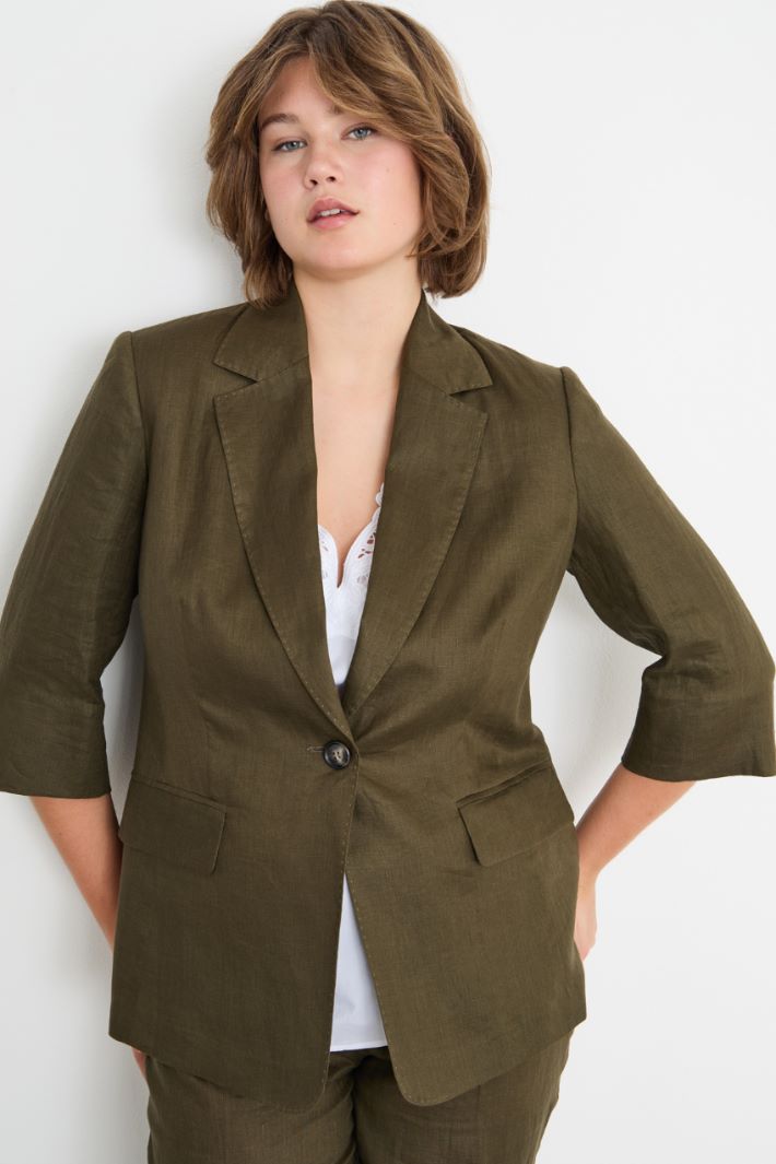 Blazer in tela con maniche a tre quarti Intrend - 2