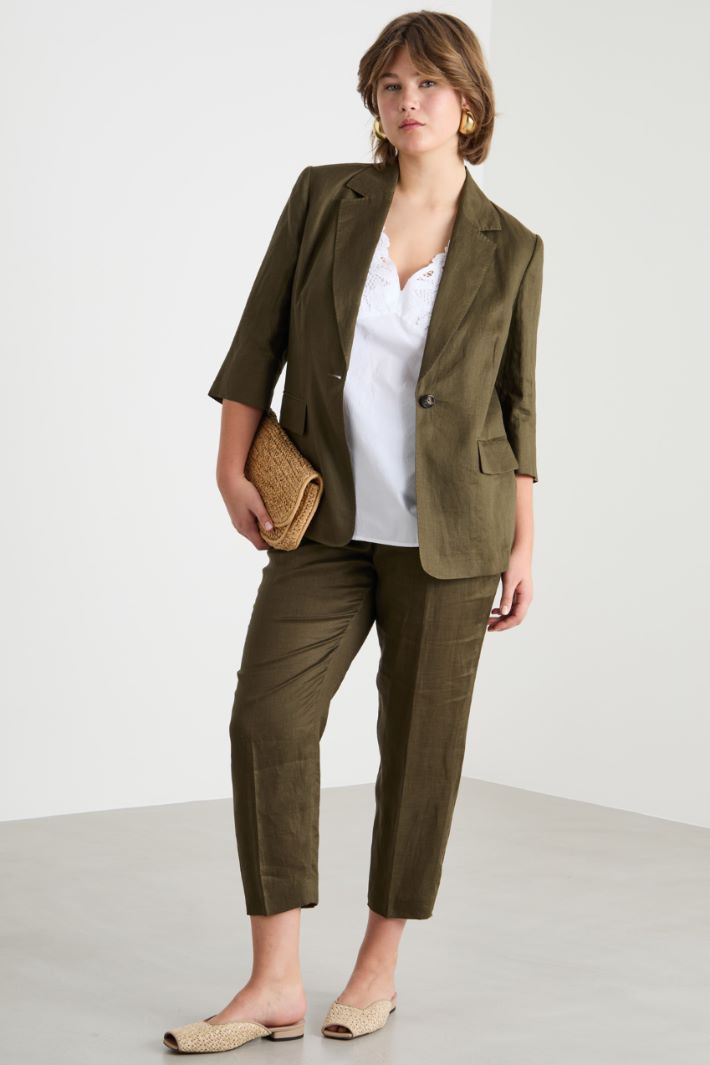 Blazer in tela con maniche a tre quarti Intrend