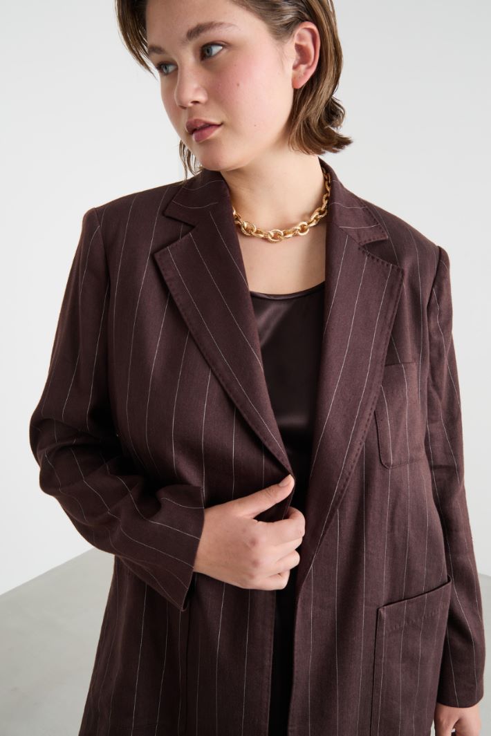 Open-front twill jacket Intrend - 3