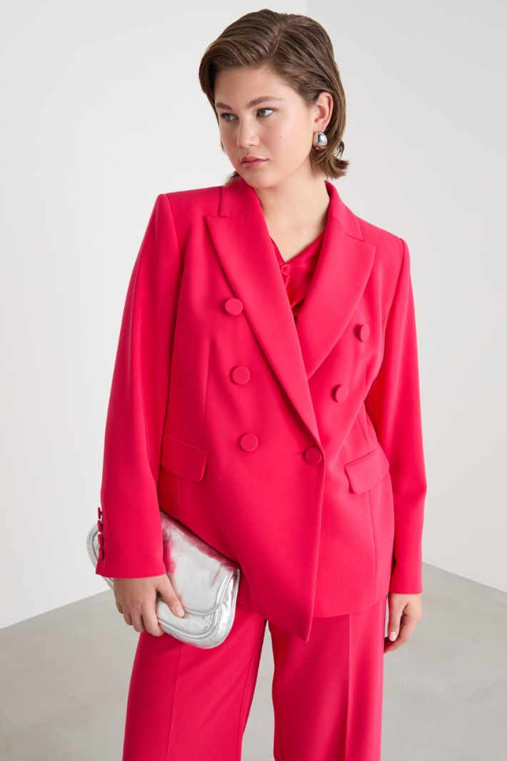 Double-breasted blazer with fabric-covered buttons Intrend - 2