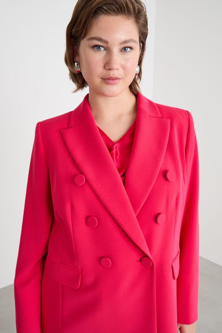 Double-breasted blazer with fabric-covered buttons Intrend - 3