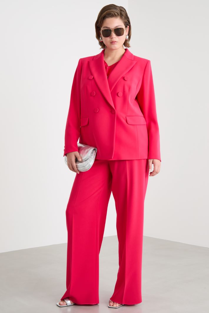 Double-breasted blazer with fabric-covered buttons Intrend