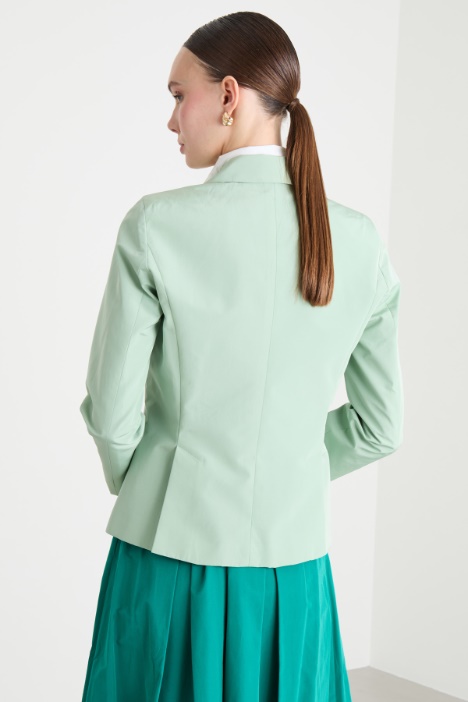 Blazer sfiancato in taffetà