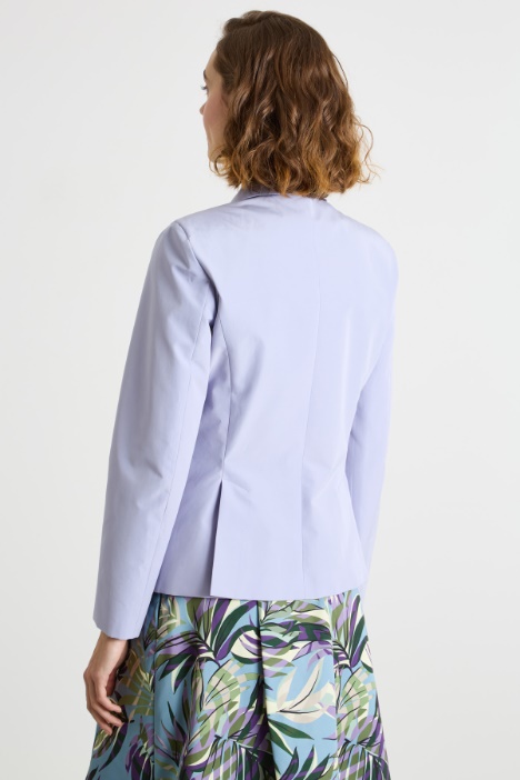 Blazer sfiancato in taffetà