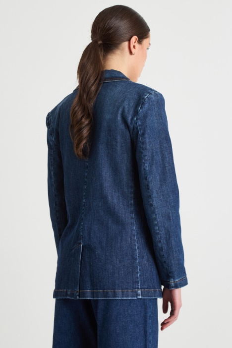 Blazer sfiancato in jeans