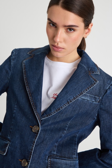 Blazer sfiancato in jeans