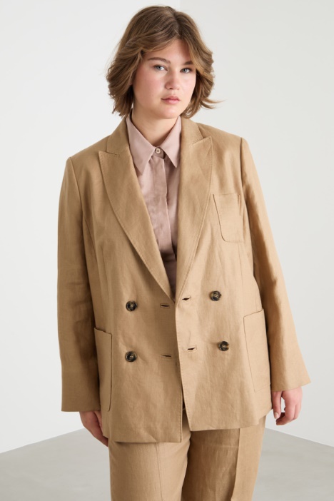 Linen drill blazer Intrend
