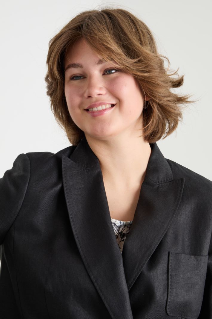 Linen drill blazer Intrend - 3